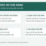 Bảo quản và vệ sinh dù che nắng ngoài trời đúng vật liệu